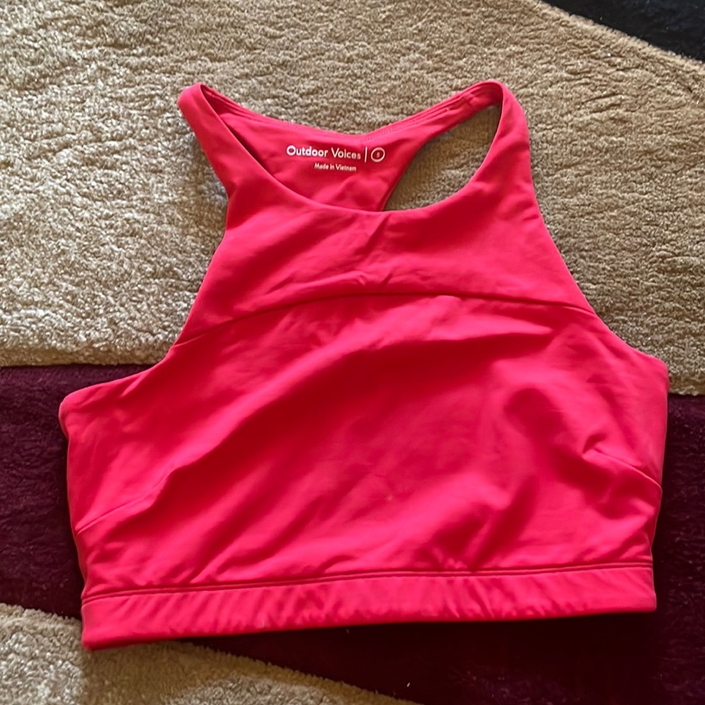 Outdoor Voices Move Free crop top, scarlet